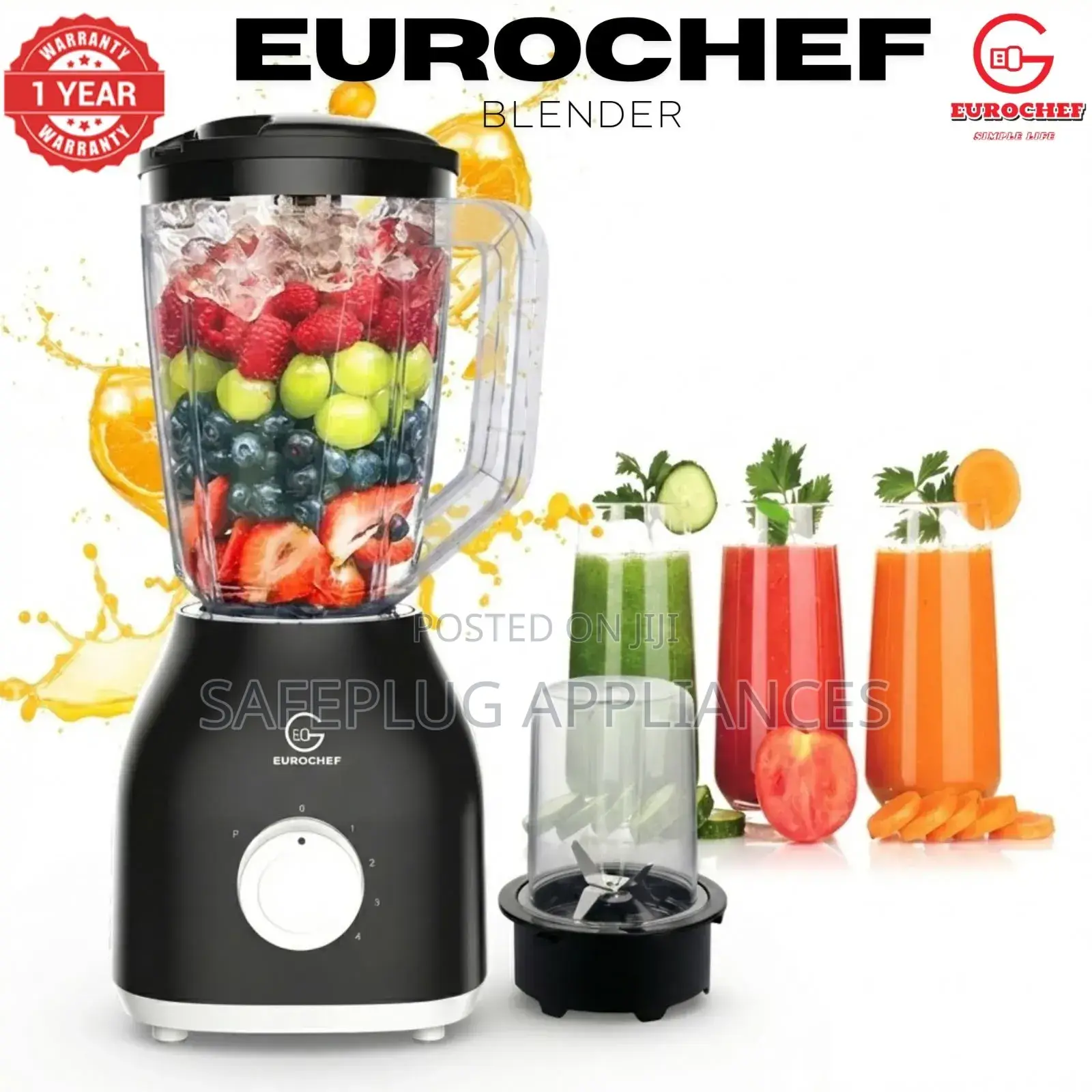 *Eurochef 2 in 1 Blender