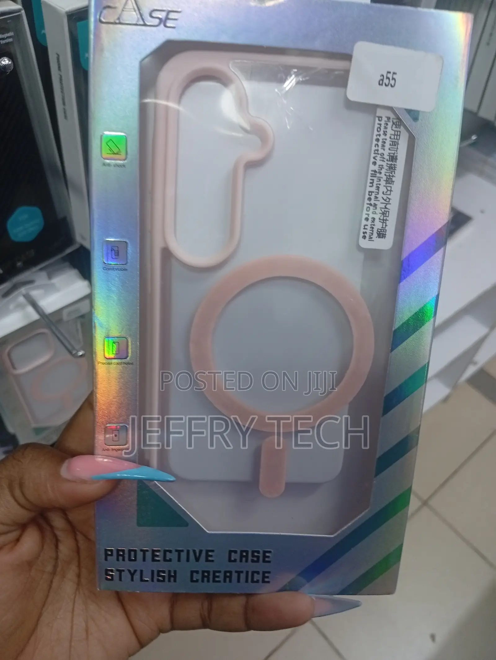 Light Pink MagSafe Semi Phone Case for the Samsung Galaxy A55 5G