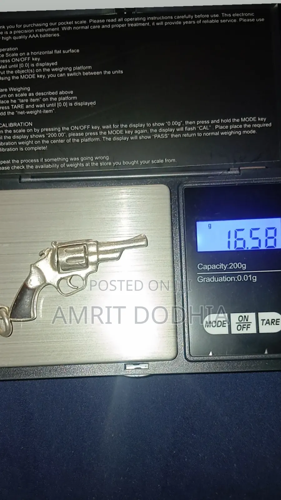 Pure Silver Pendant Revolver