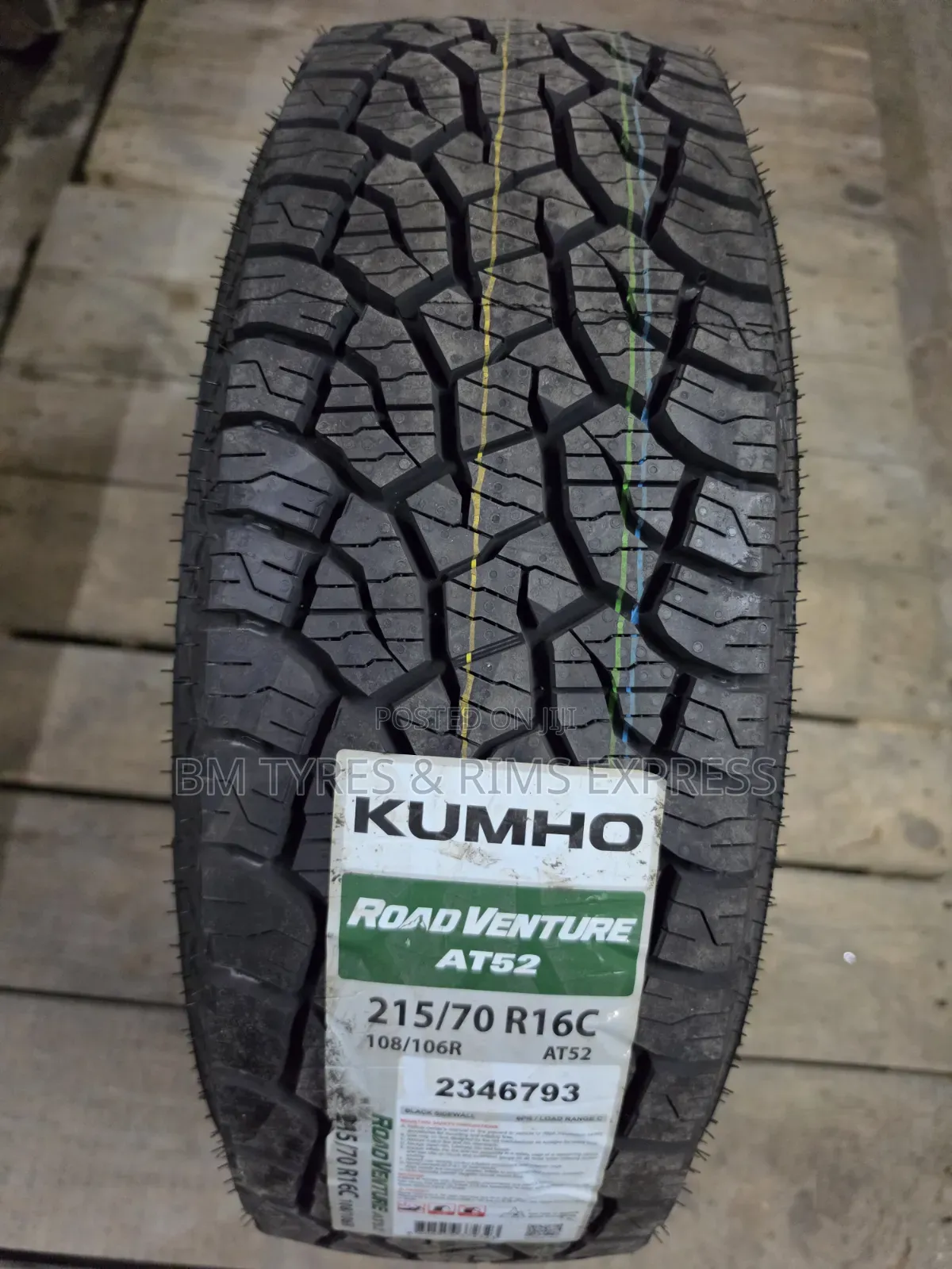 215 /70 R16 Khumo Tires (All Terrain) Korea.