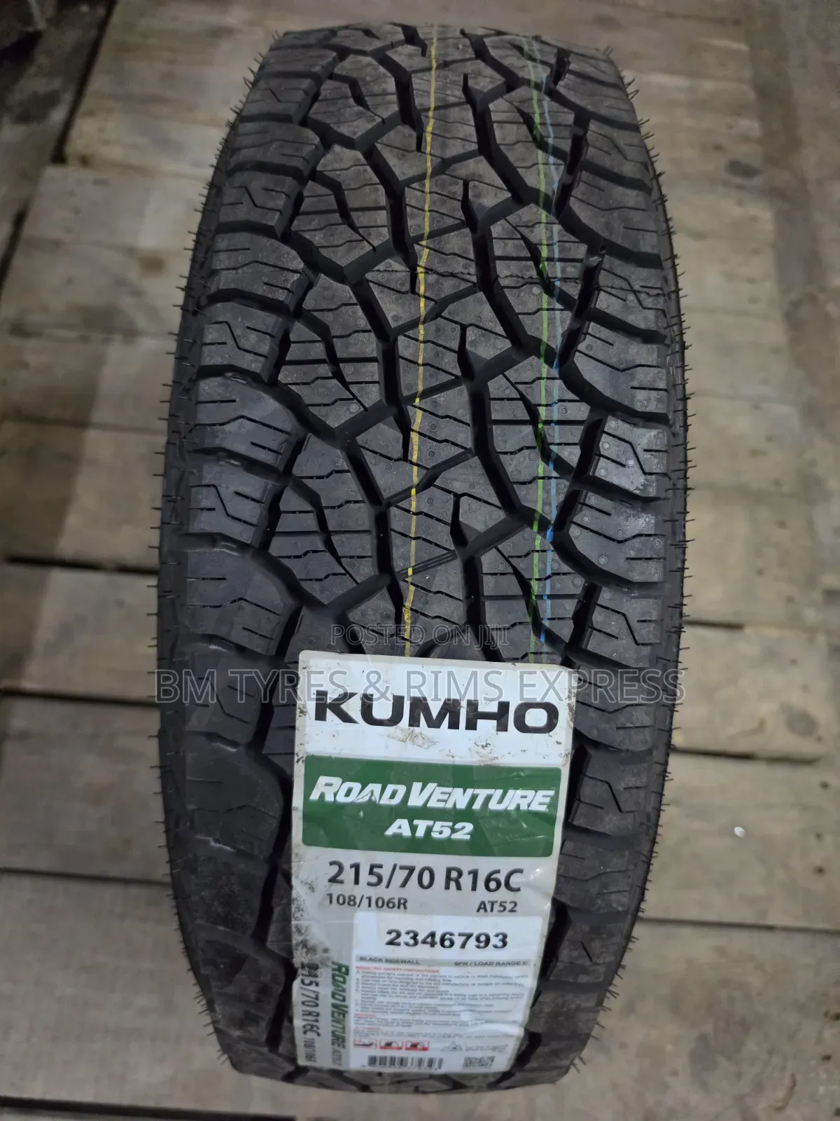 215 /70 R16 Khumo Tires (All Terrain) Korea.