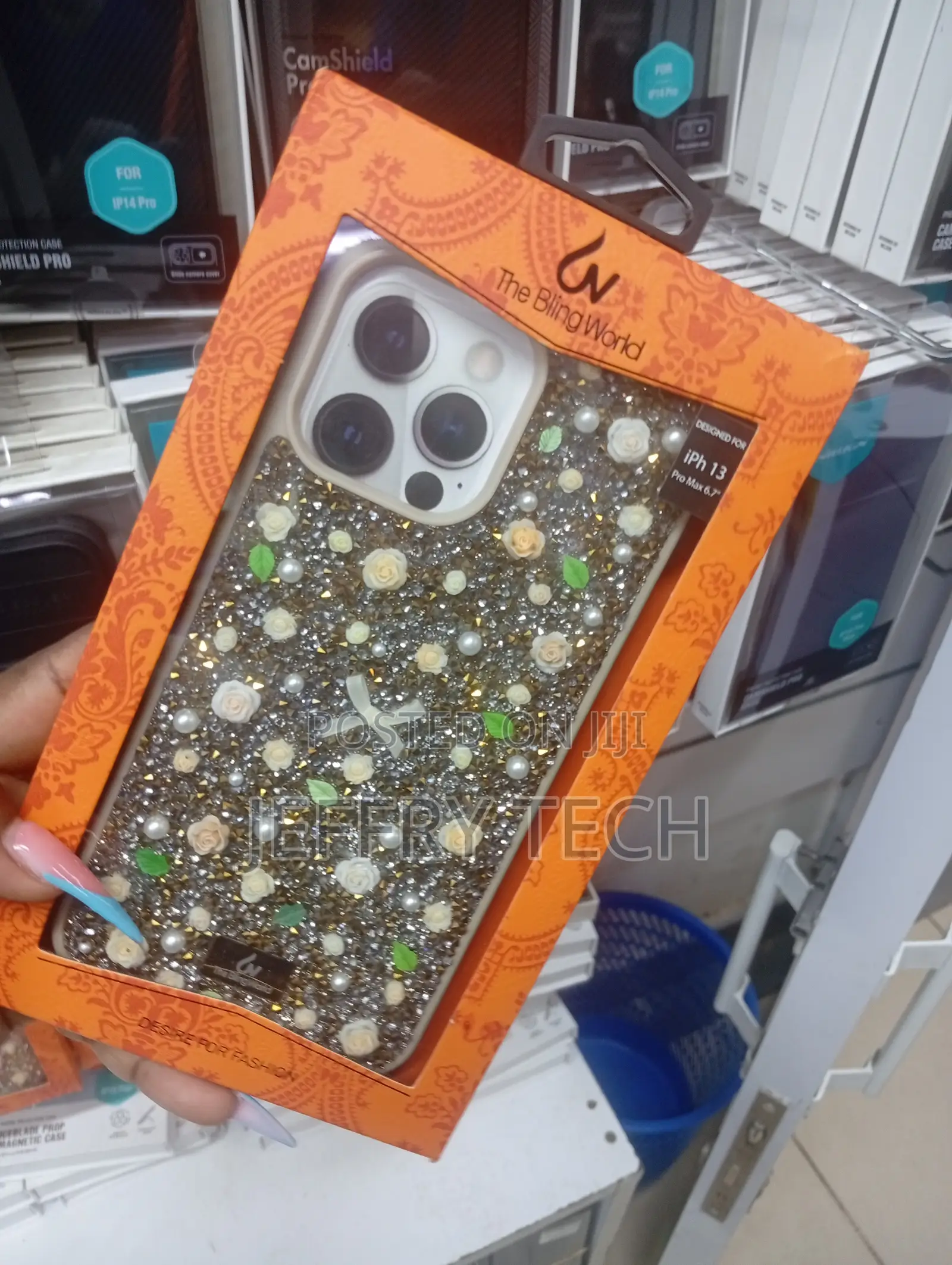 Phone Case for the iPhone 13 Pro Maxa Pattern of Small White
