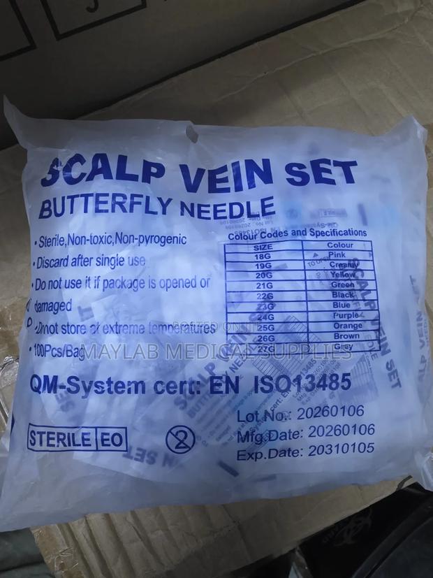 Scalp Vein Set | Butterfly Needle Set 4 IV Infusion & Blood Collection