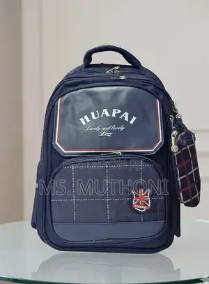 Back to School Blue Plaid Back Pack With a Pencil Pouch