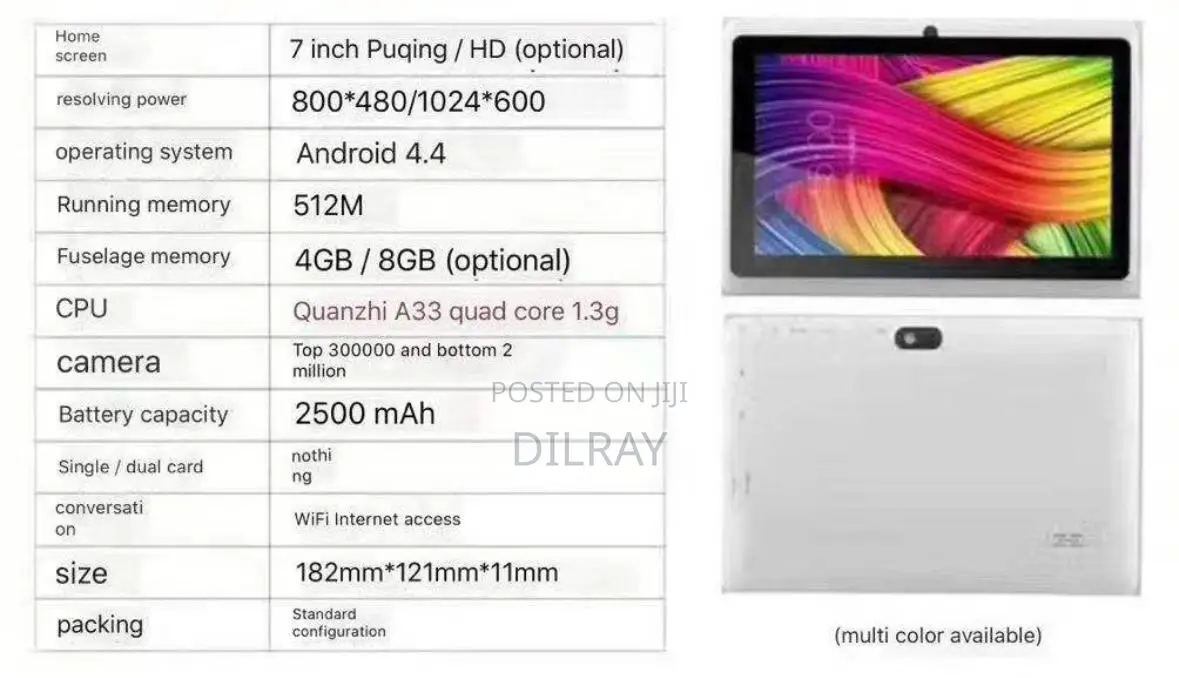 New Tablet 8 GB Silver