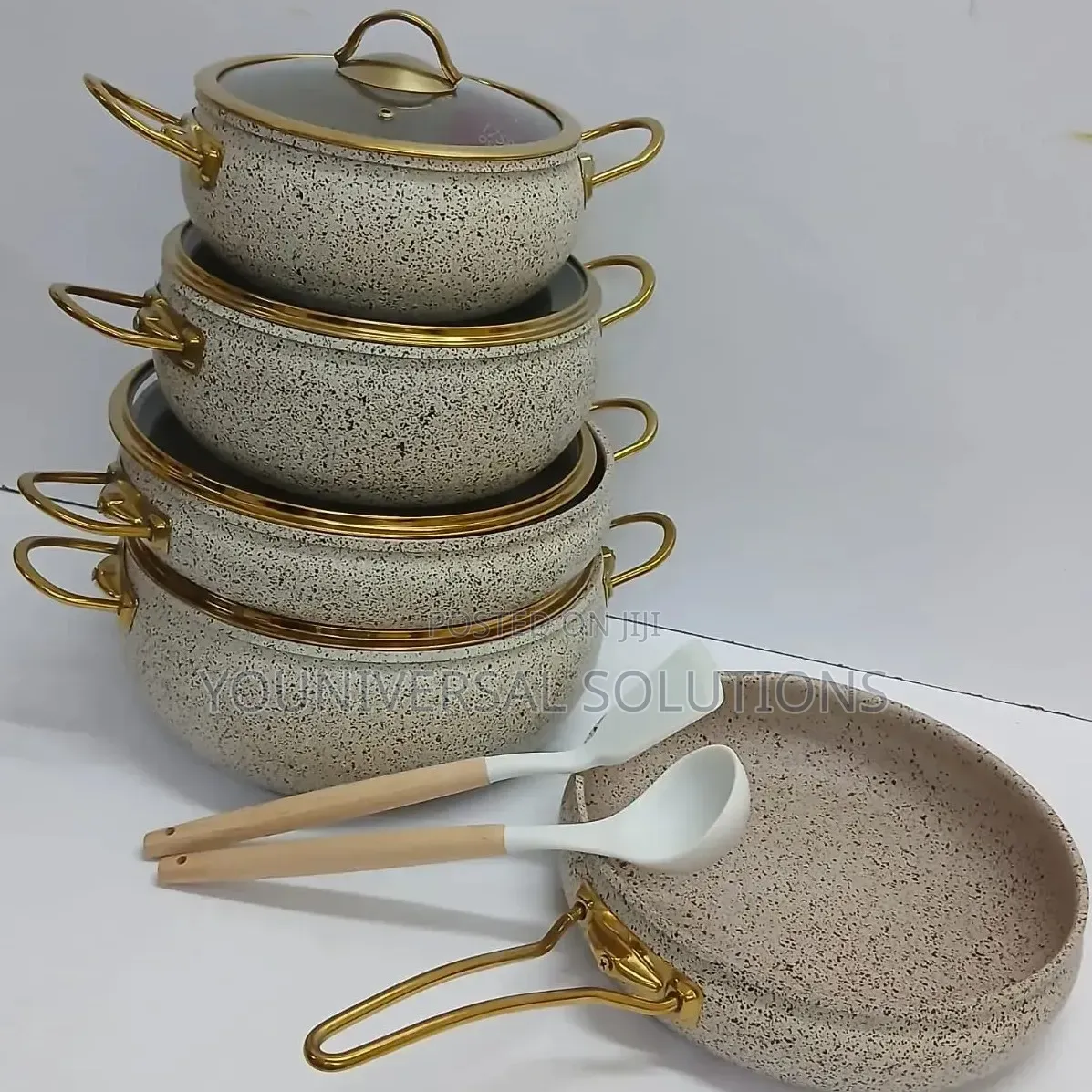 *❇ 9pcs Granite Coating Kitchen Cookware Set** 9pcs
