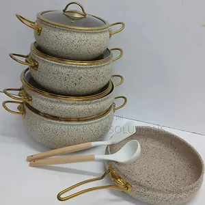 *❇ 9pcs Granite Coating Kitchen Cookware Set** 9pcs