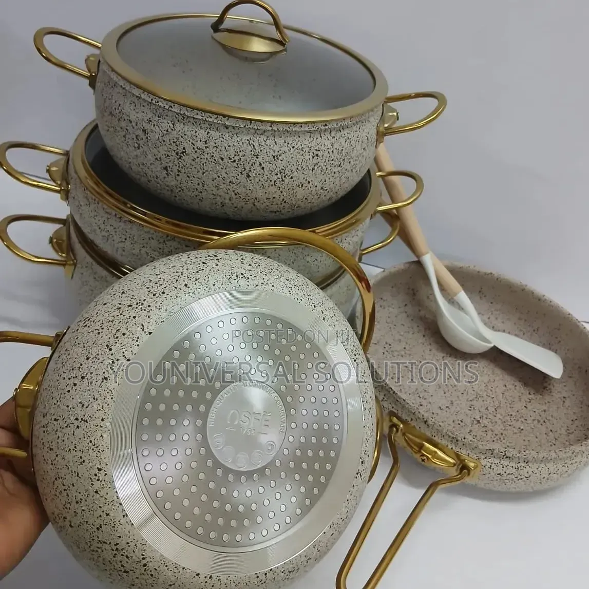 *❇ 9pcs Granite Coating Kitchen Cookware Set** 9pcs