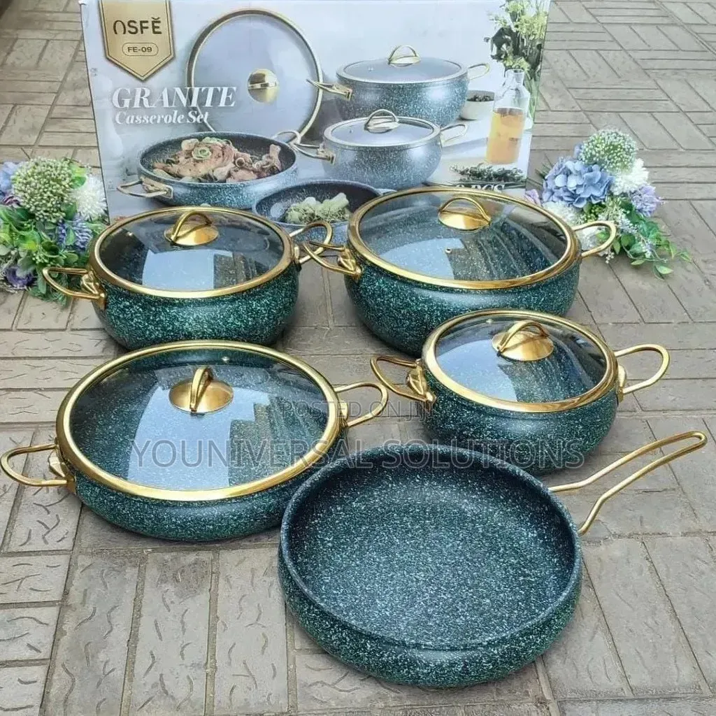 *❇ 9pcs Granite Coating Kitchen Cookware Set** 9pcs