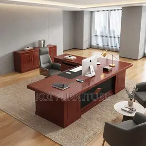 Office Desk; 1800MM Executive Mahogany Vcs7 Office