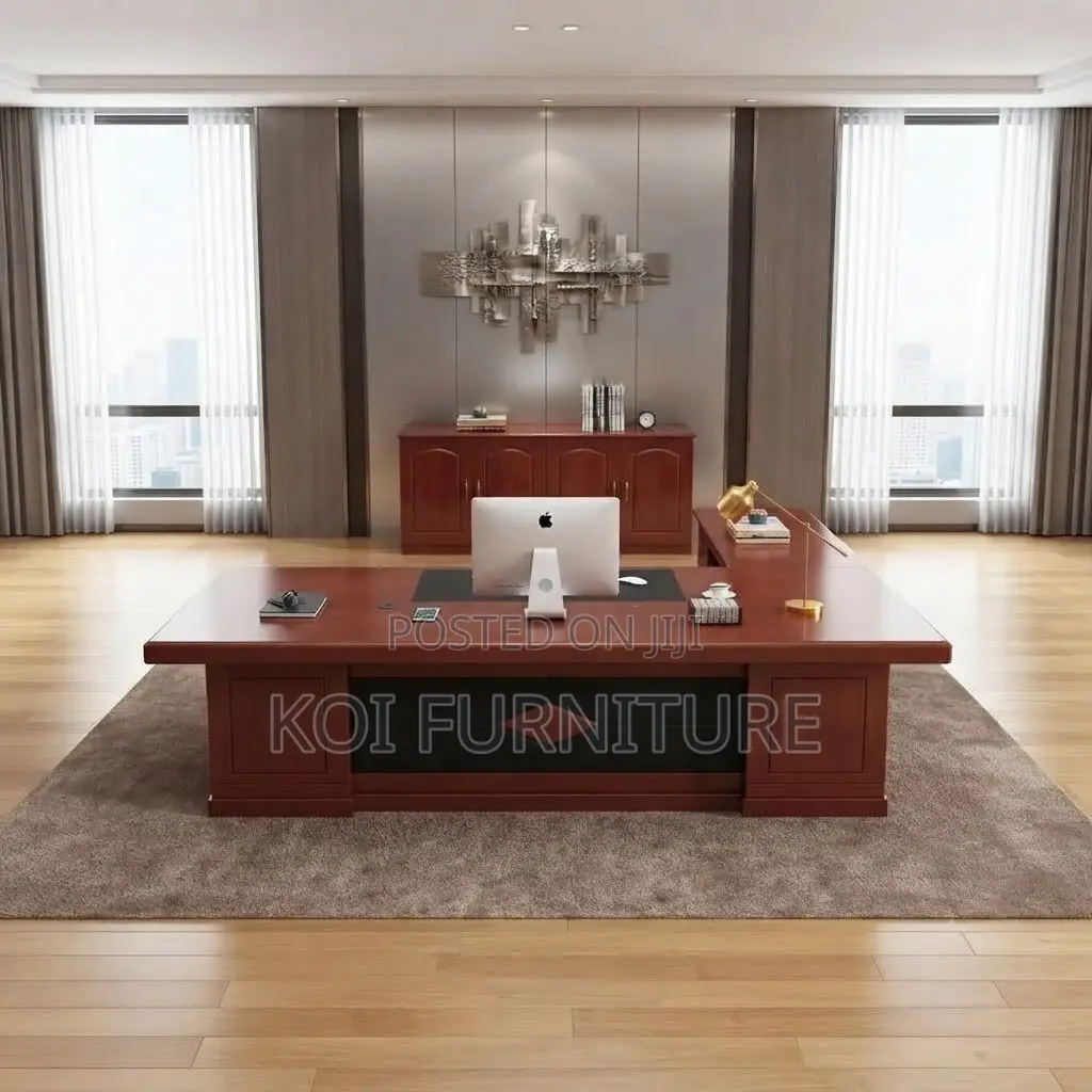 Office Desk; 1800MM Executive Mahogany Vcs7 Office