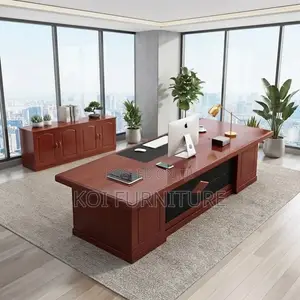 Office Desk; 1800MM Executive Mahogany Vcs7 Office