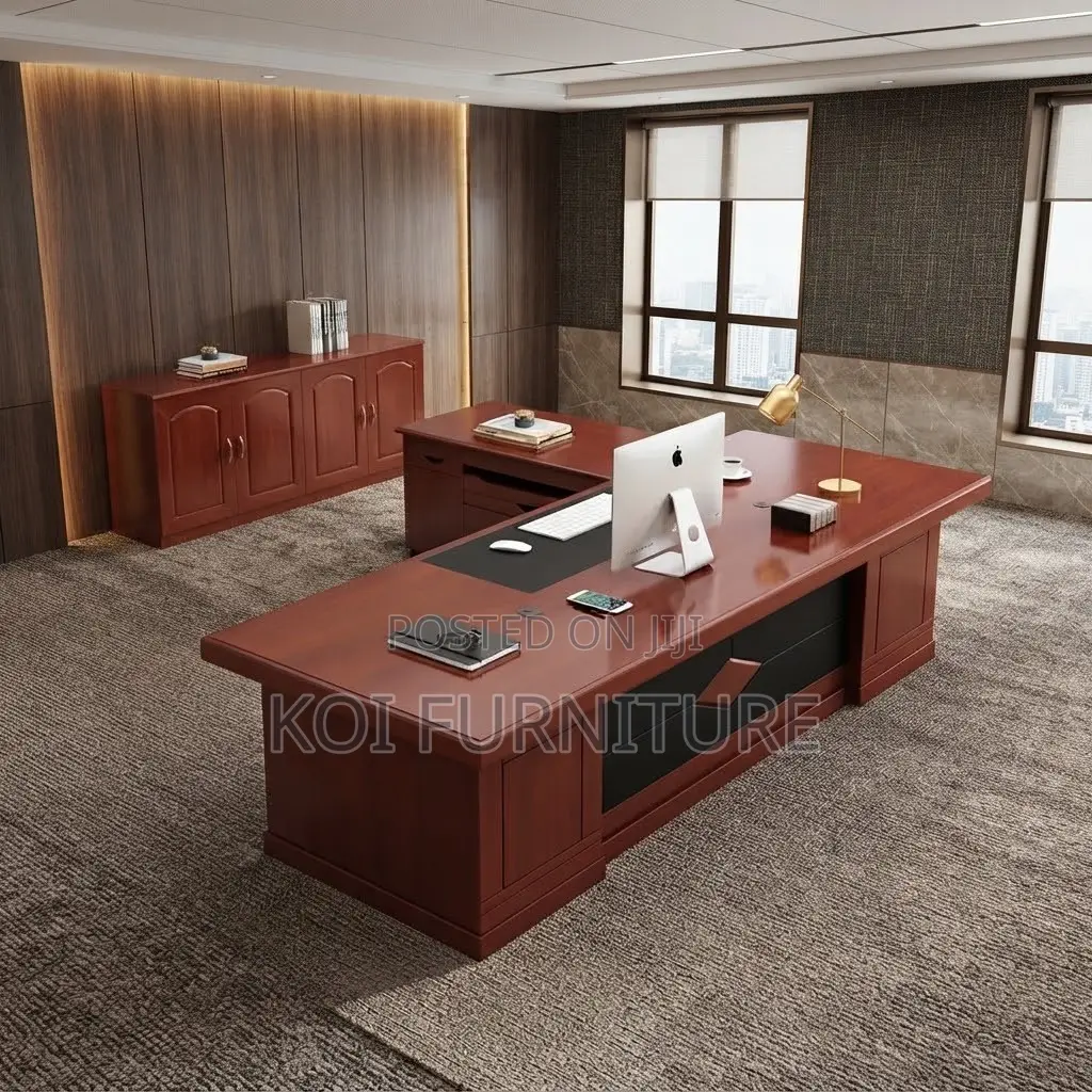 Office Desk; 1800MM Executive Mahogany Vcs7 Office