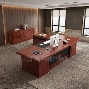 Office Desk; 1800MM Executive Mahogany Vcs7 Office