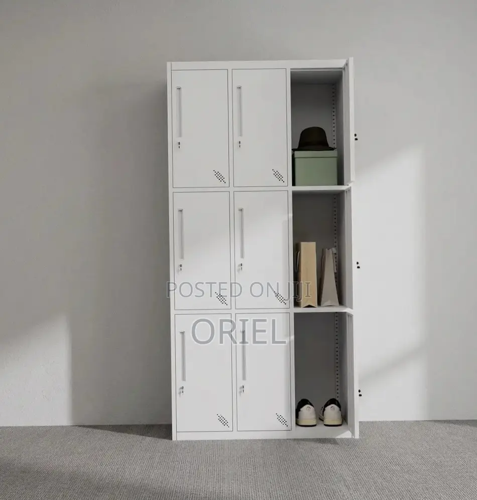 Office Cabinet : 9-Locker Steel Cabinet