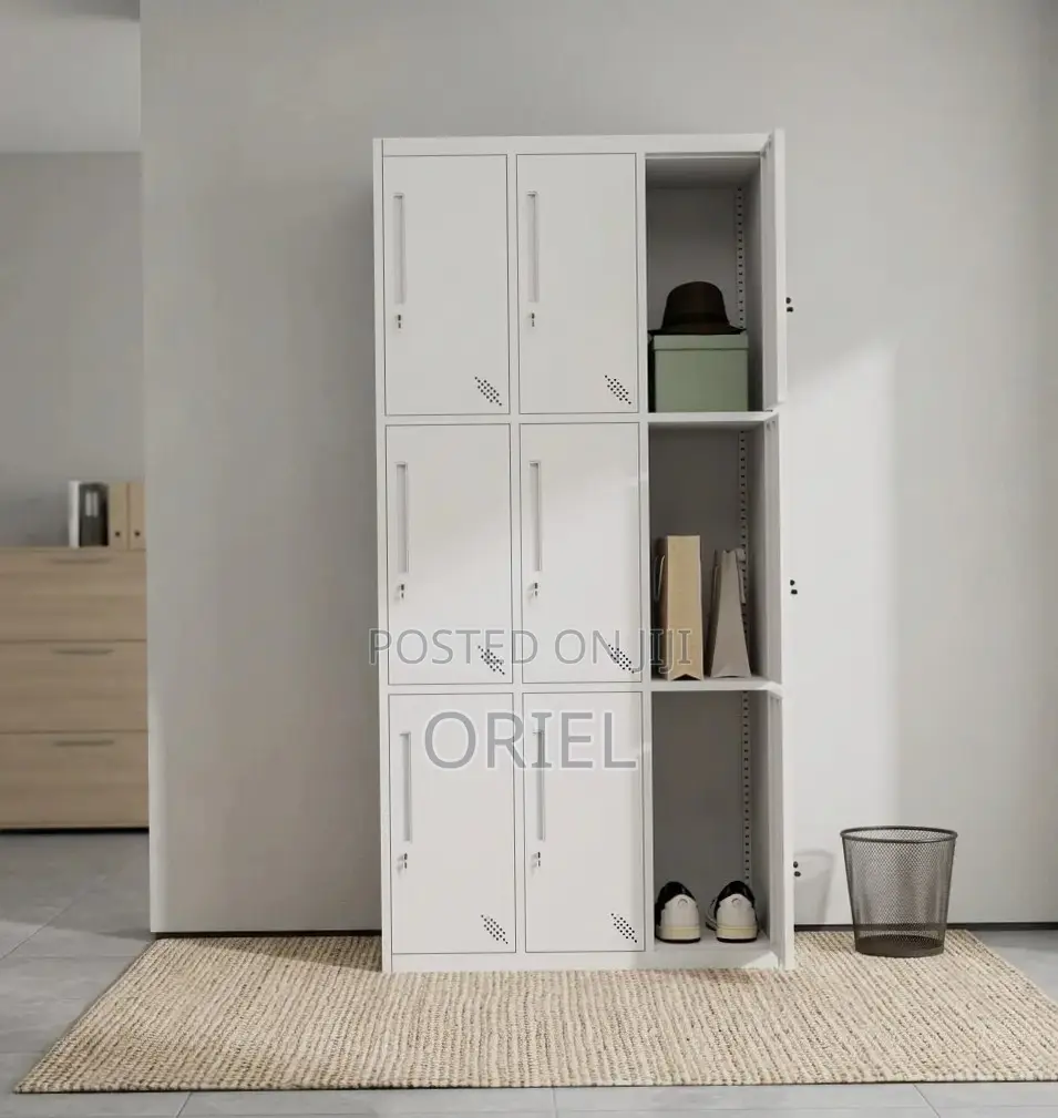 Office Cabinet : 9-Locker Steel Cabinet