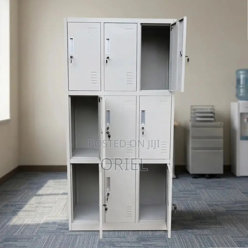 Office Cabinet : 9-Locker Steel Cabinet