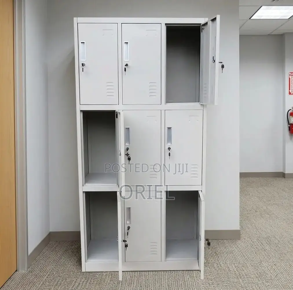 Office Cabinet : 9-Locker Steel Cabinet