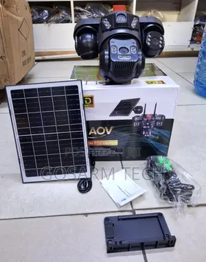 AOV V380 4G Triple Lens Solar PTZ Security Camera – Outdoor