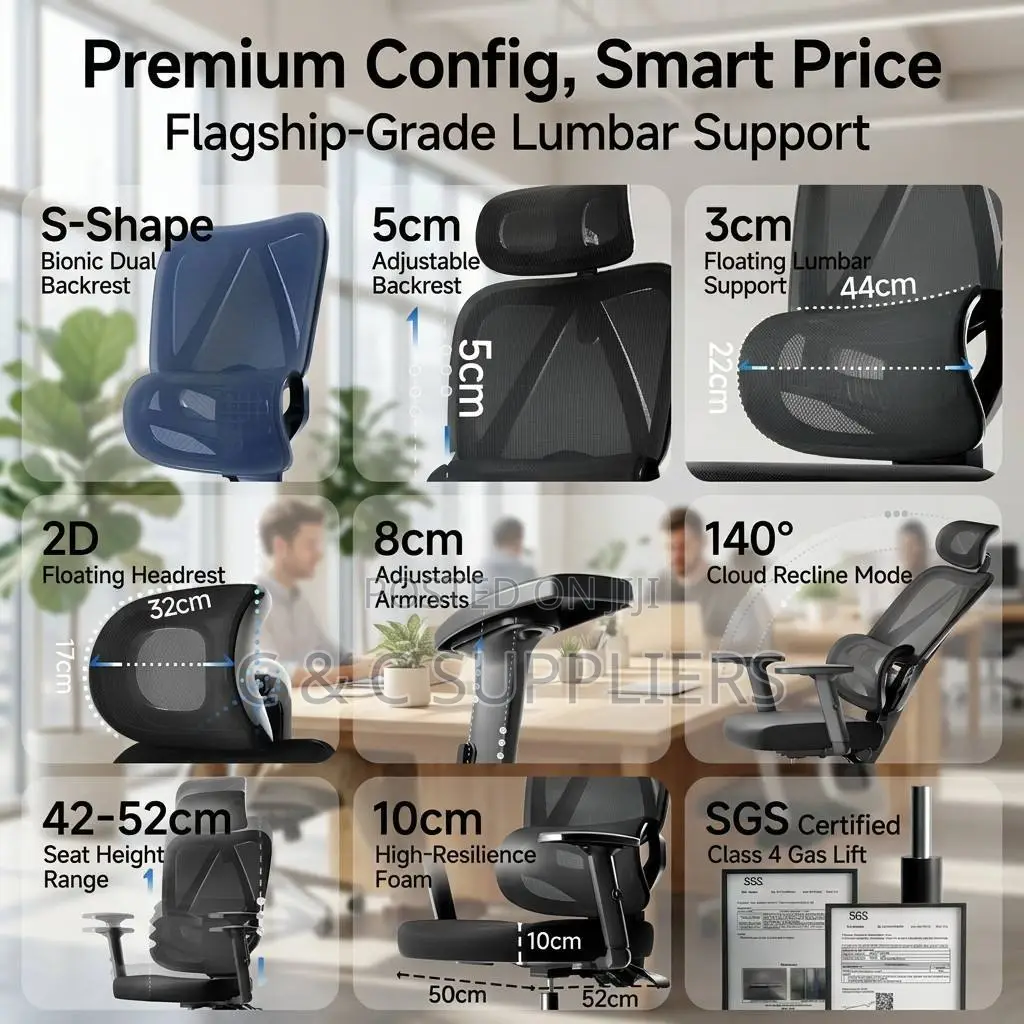 Executive Mesh Chair With Lumber Support