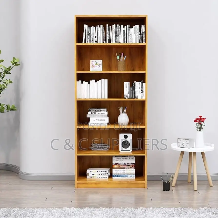 Open Layered Shelf Storage Bookcase.