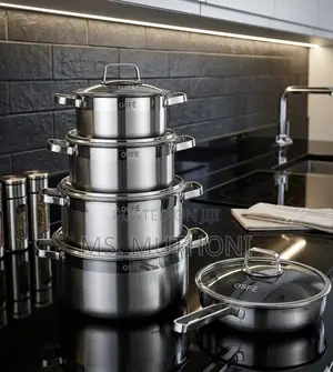 OSFE Professional 3-Layer Stainless Steel Casserole and Frying Pan Set