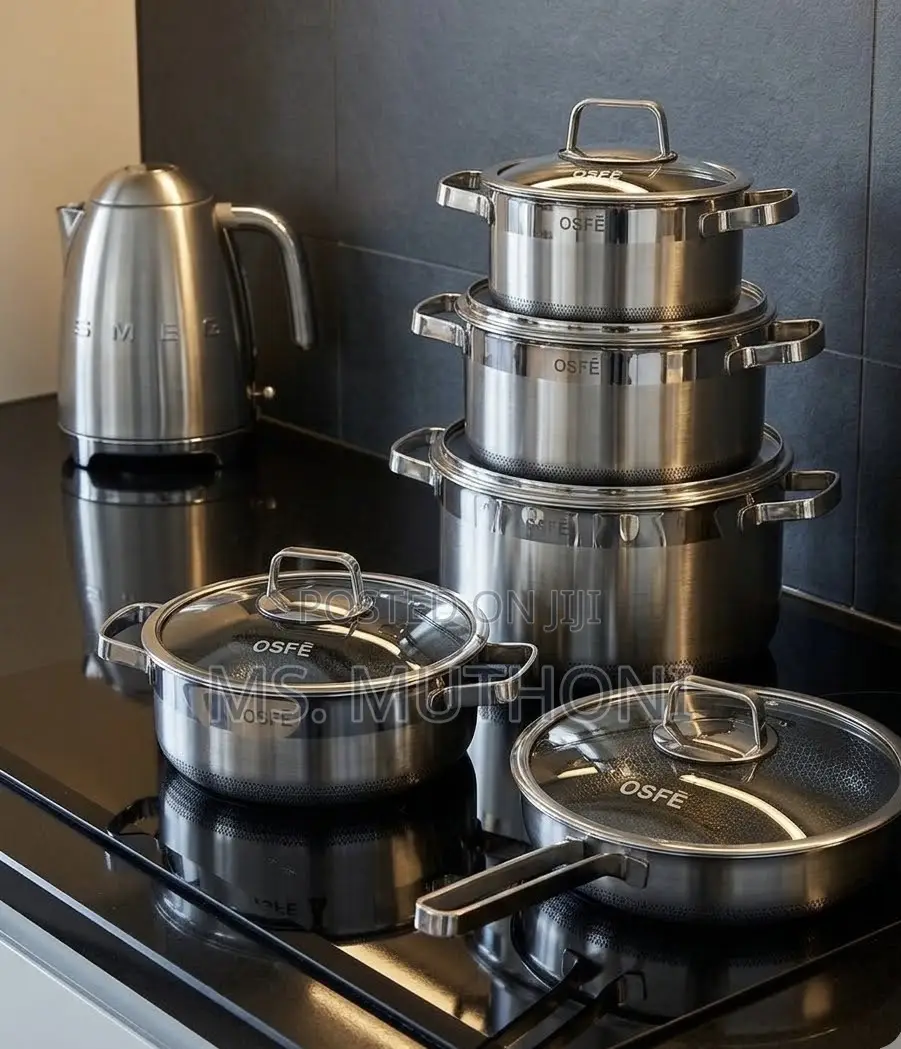 OSFE Premium Heavy-Duty Titanium-Infused Stainless Steel Pots and Pans