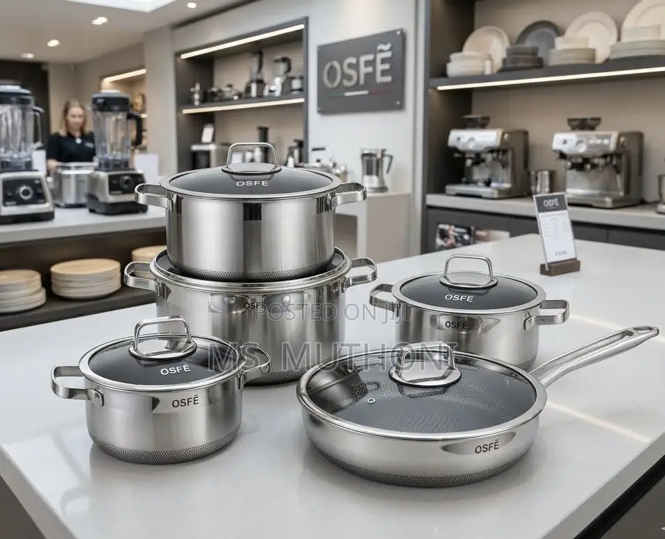 OSFE Premium Heavy-Duty Titanium-Infused Stainless Steel Pots and Pans