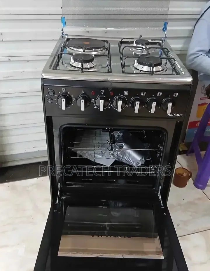 Ailyons 3+1 Standing Gas Cooker With Oven – 50x55