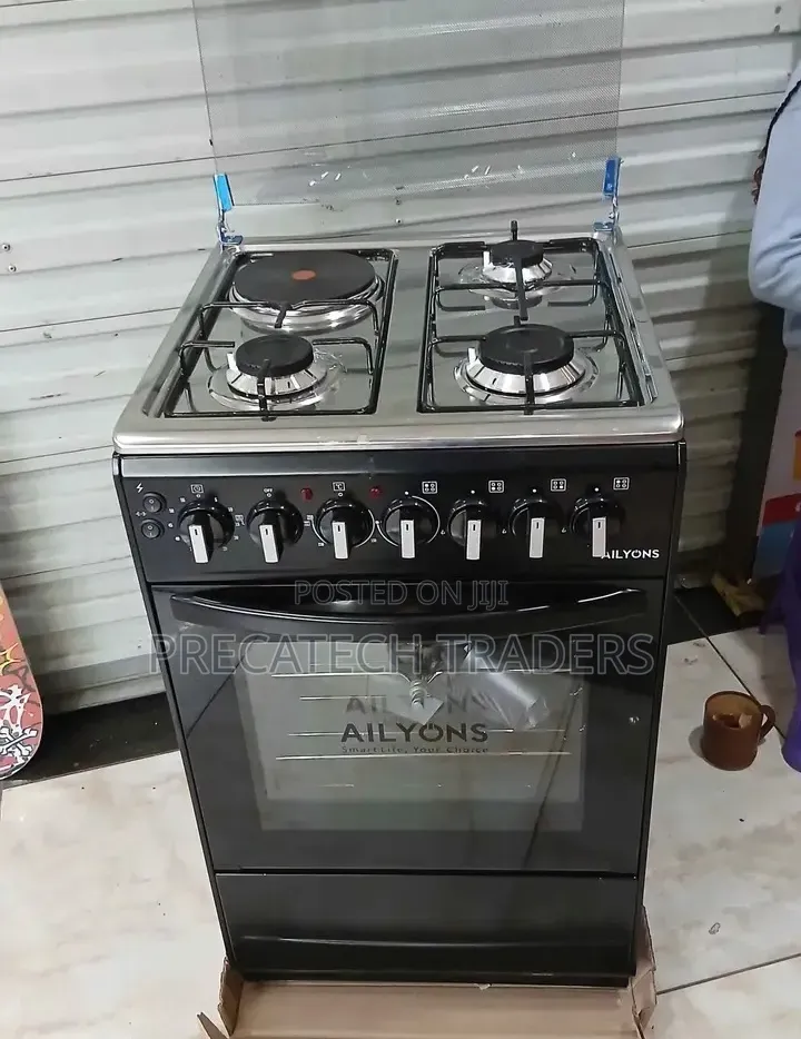 Ailyons 3+1 Standing Gas Cooker With Oven – 50x55