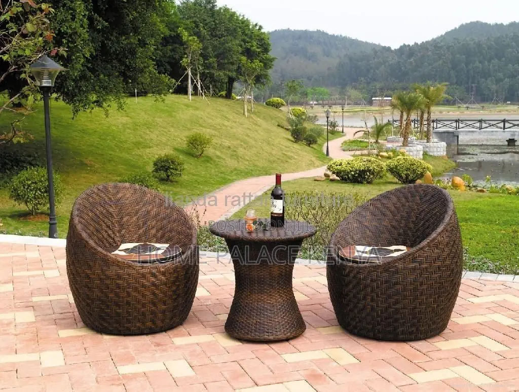 Rattan Set; Garden Conversation Seating Set for Outdoor Relaxation