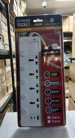 Lightwave Extension Socket 3m 4 Sockets