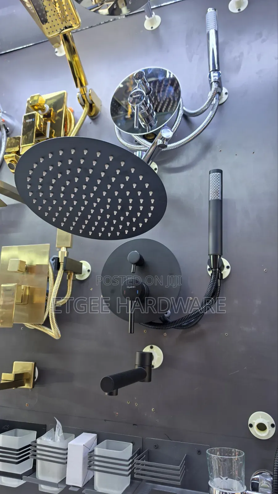 5 Way Concealed With Movable Bucket Tap Black
