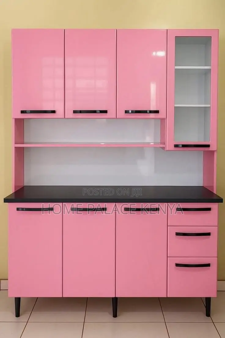 Cabinet; Modern Storage Kitchen Cabinet With Dedicated Microwave Shelf