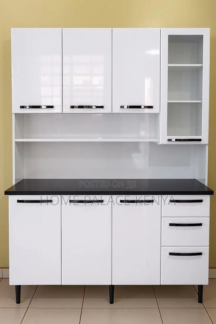 Cabinet; Modern Storage Kitchen Cabinet With Dedicated Microwave Shelf