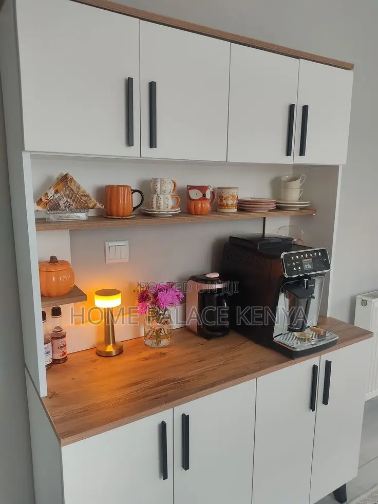 Cabinet; Modern Storage Kitchen Cabinet With Dedicated Microwave Shelf