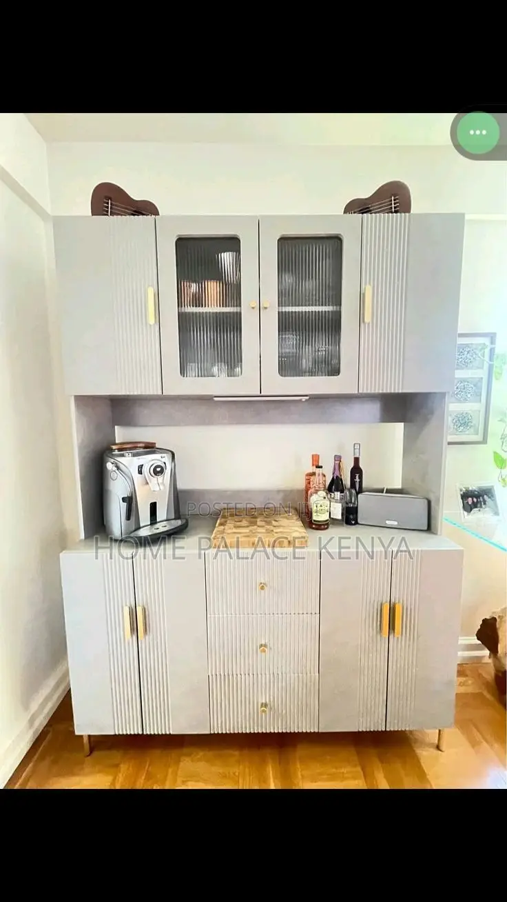 Cabinet; Modern Storage Kitchen Cabinet With Dedicated Microwave Shelf