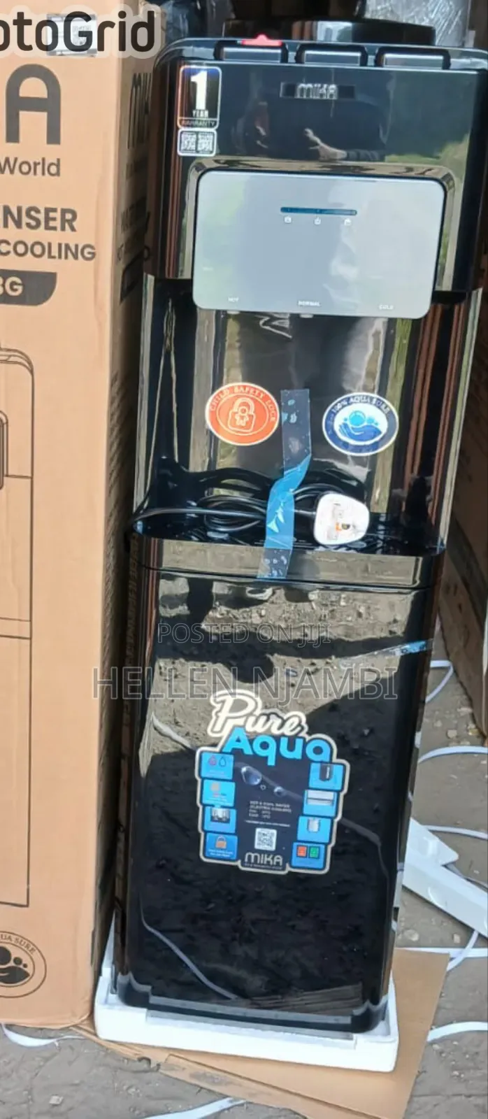 Black Mika Free Standing Hot and Cold Water Dispenser