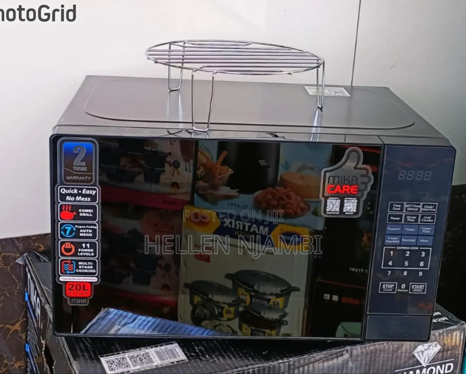 Mika Microwave Oven Grill 20ltr With 1000w Grill Silver