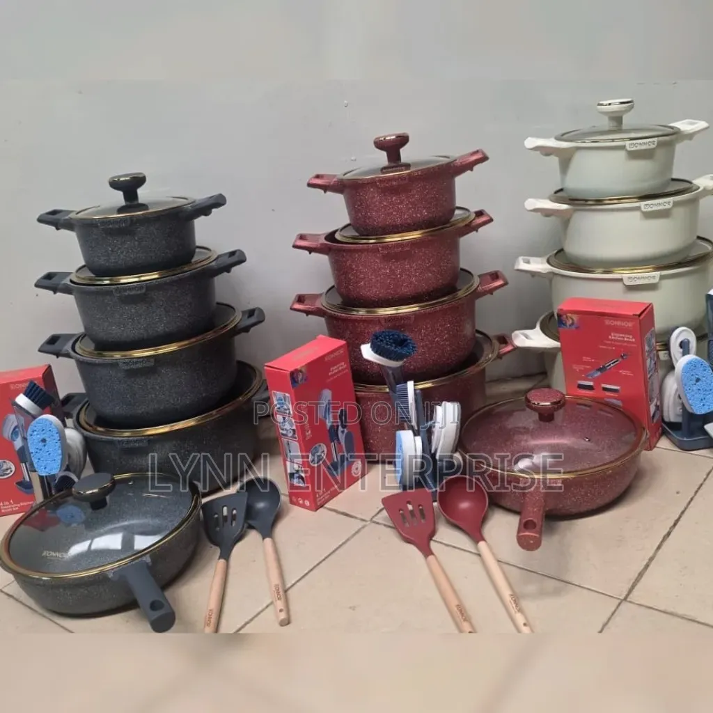 21Pcs DONNOR VERA Granite Nonstick Cookware