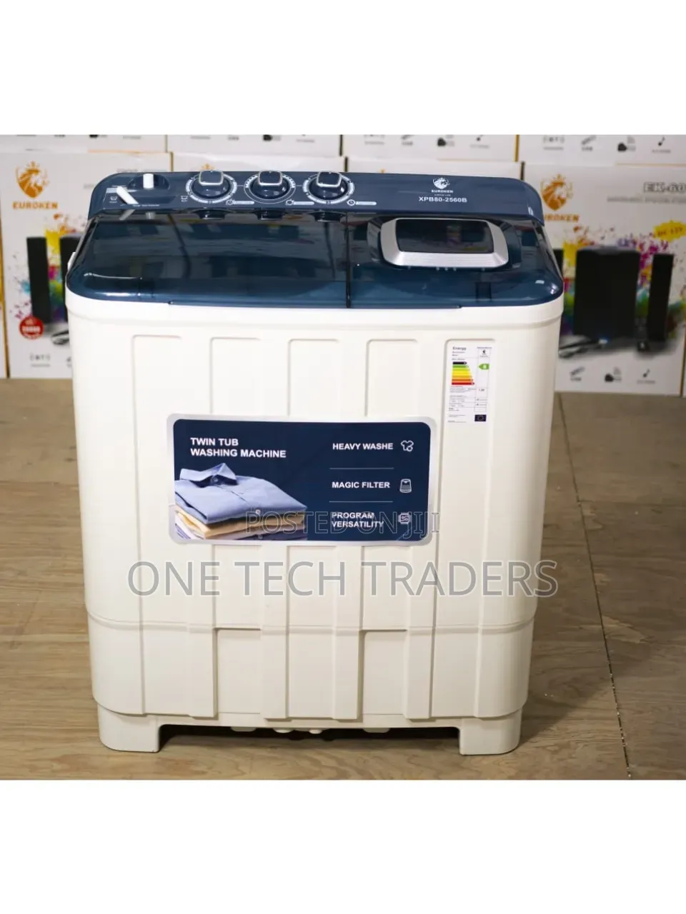 Washing Machine 8kg Euroken  Twin Tub Semi Automatic