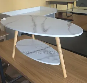 Executive Marble-Top Coffee Table & Bedside Stand