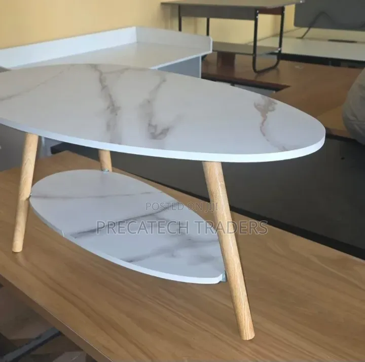 Executive Marble-Top Coffee Table & Bedside Stand