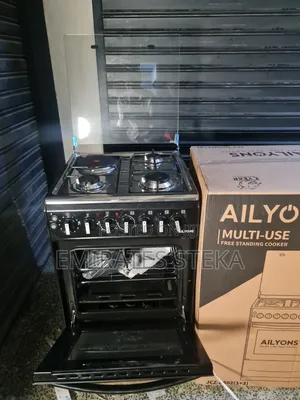AILYONS 3Gas 1Electric Hotplate Standing Cooker With Electric Oven