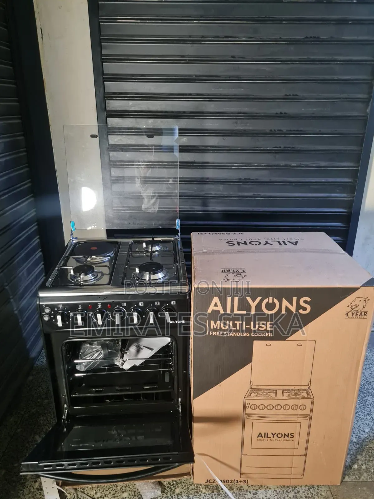 Ailyons Upgraded 50*55 3 Gas 1hot Plate Electric Oven Standing Cooker
