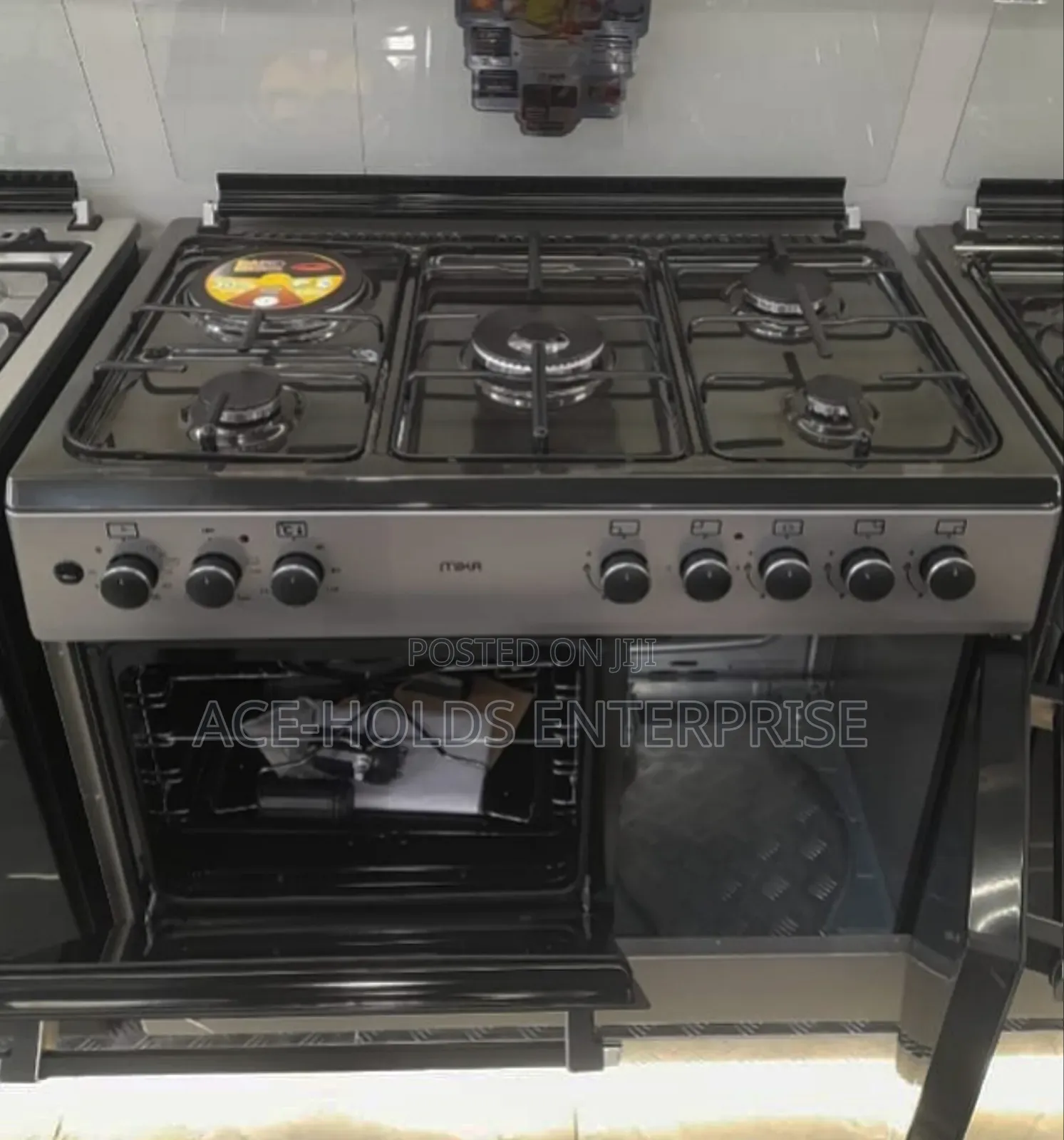 60*90 Mika 4 Gas Pool Jet Burners (1 Wok) + 1 RAPID Hot Plate