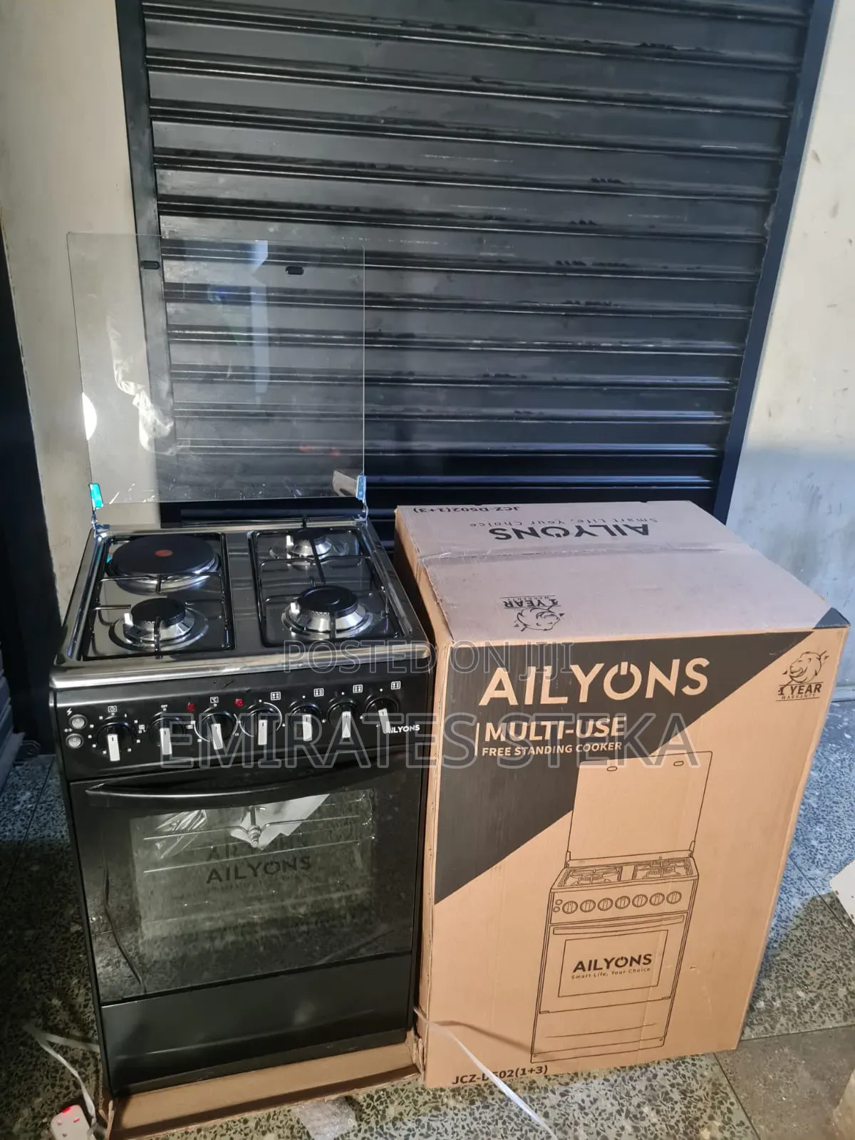 Ailyons 50*55 3+1 Hot Plate With Electric Oven 60ltrs Standing Cooker