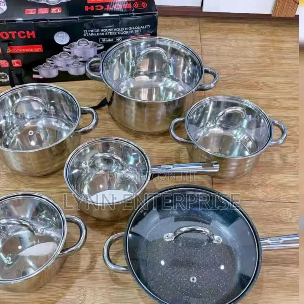 Botch Stainless Cookware Set 12 PCS