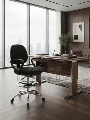 Office Chairs; Mid Backrest High Height Swivel Reception Fabric Chair