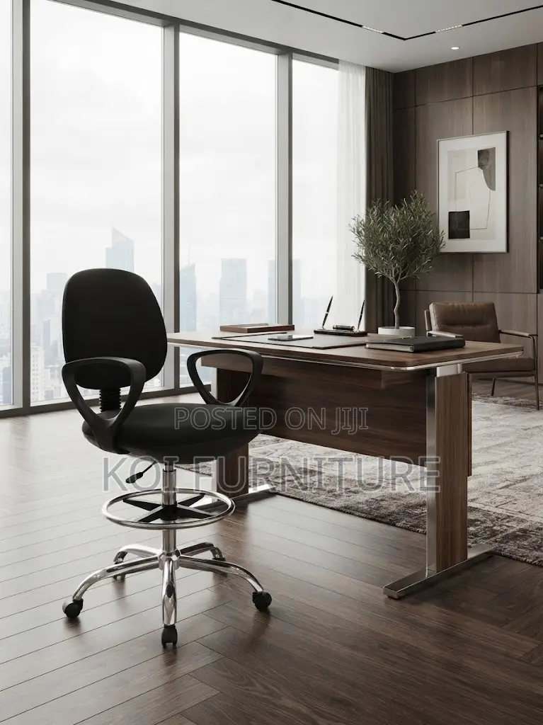 Office Chairs; Mid Backrest High Height Swivel Reception Fabric Chair